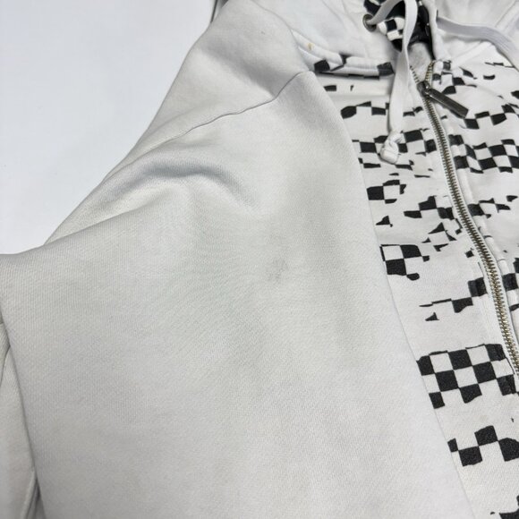 Vans Skate Hoodie Sweatshirt Mens Medium White Full Zip Streetwear Graphic Print - Picture 10 of 16